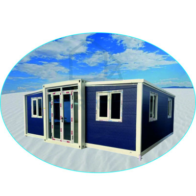 Casa Plegable 37 m² | Modelo Náutica efecto madera azul Casa Plegable 37 m² | Modelo Náutica efecto madera azul