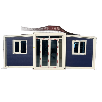 Casa Plegable 37 m² | Modelo Náutica efecto madera azul Casa Plegable 37 m² | Modelo Náutica efecto madera azul