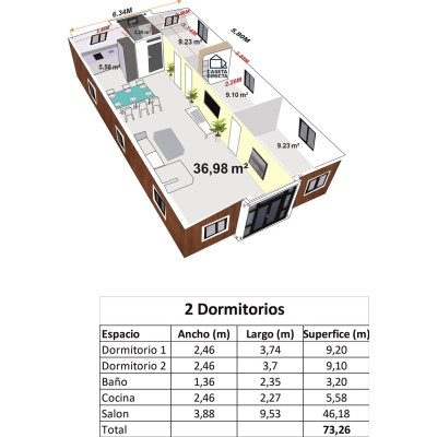 FoldBox 73 Living XXL – Casa Plegable 3 Dormitorios FoldBox 73 Living XXL – Casa Plegable 3 Dormitorios