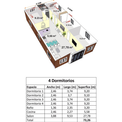 FoldBox 73 Living XXL – Casa Plegable 3 Dormitorios FoldBox 73 Living XXL – Casa Plegable 3 Dormitorios