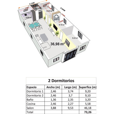 FoldBox 73 Living XXL – Casa Plegable de 72 m² con 3 Dormitorios y Baño FoldBox 73 Living XXL – Casa Plegable de 72 m² con 3 Dormitorios y Baño