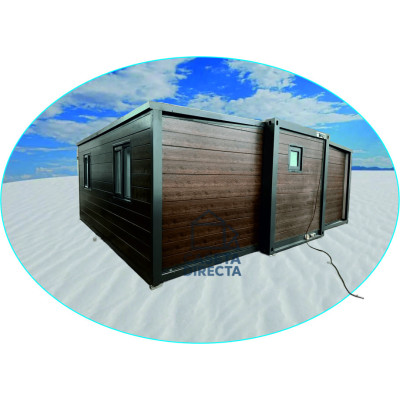FoldBox 36 Nogal – Casa Plegable de 36 m² con Cocina y Baño FoldBox 36 Nogal – Casa Plegable de 36 m² con Cocina y Baño
