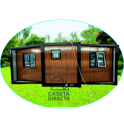 FoldBox 37 Roble – Casa Plegable de 37 m² con Cocina y Baño FoldBox 37 Roble – Casa Plegable de 37 m² con Cocina y Baño